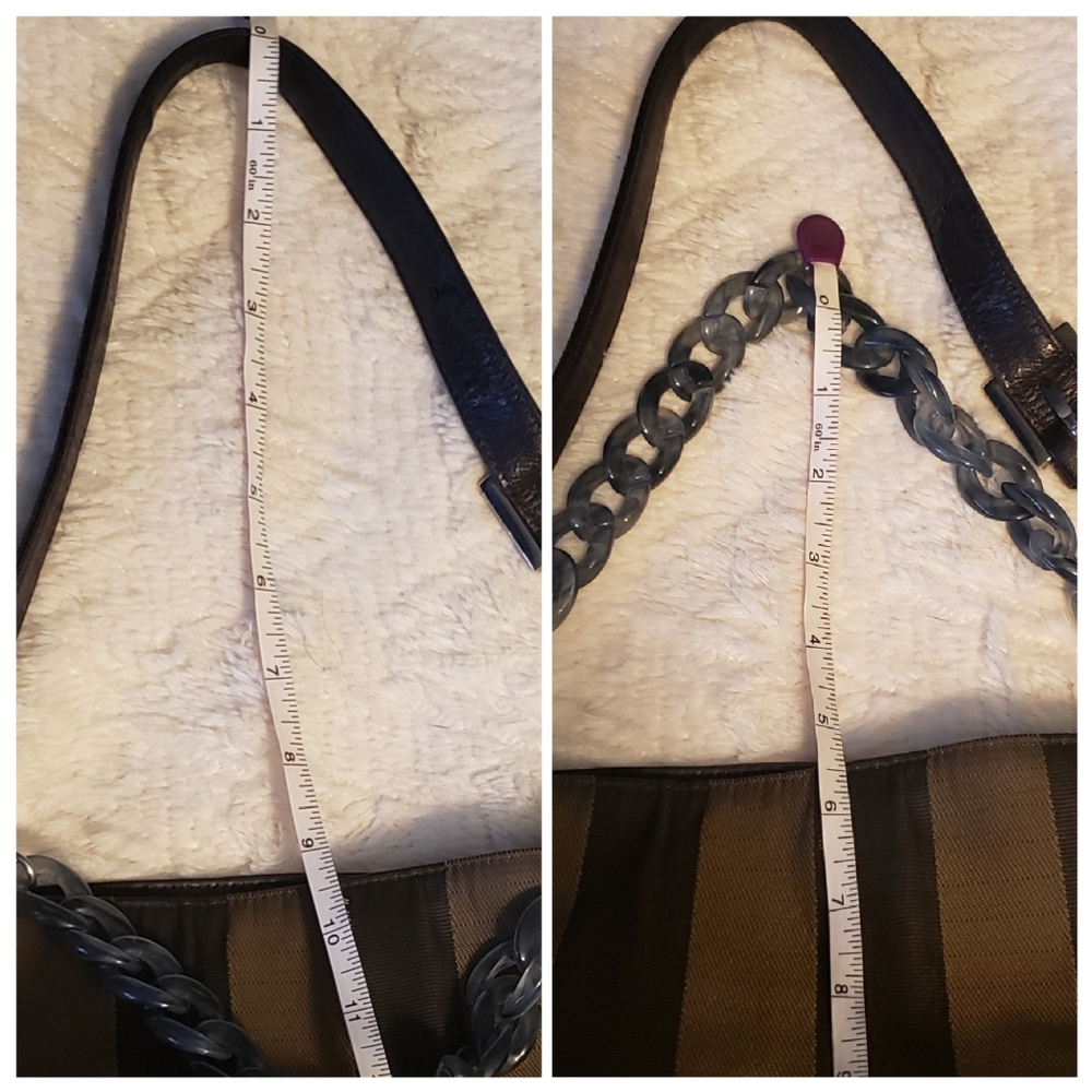 Authentic Fendi Pequin handbag     9 x 12 x 4 - Picture 9 of 9